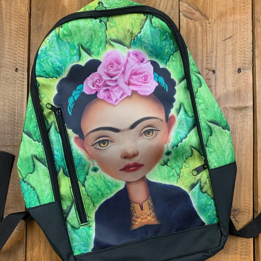Frida Kahlo Backpack Hipster Fashionista Latina